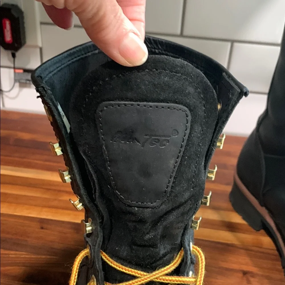 Ad Tec Black Leather Ankle-High Boots with Durable Sole - Picture 7 of 15